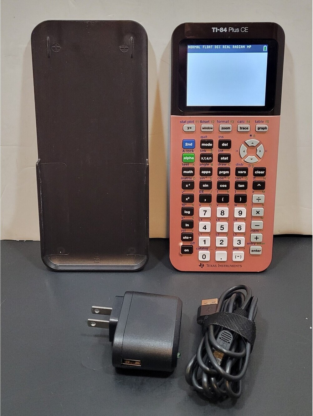 Texas Instruments TI-84 Plus CE Pink Graphing Calculator Tested w/ Power Cord